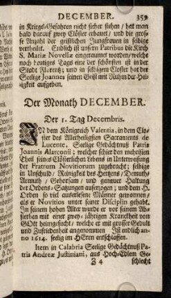 359-389, Der Monath December.