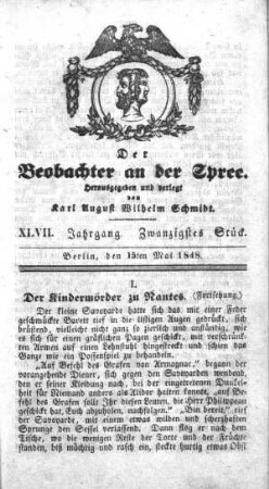 20. Stueck, 15. Mai 1848