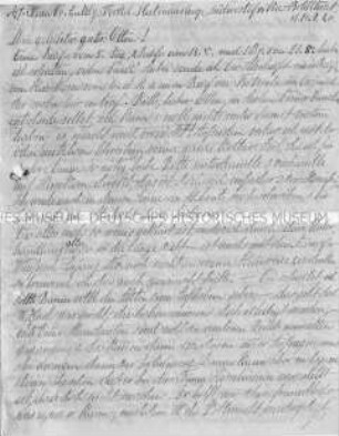 Handschriftlicher Brief einer deutschen Kolonistin an den in Deutschland weilenden Ehemann - Familienkonvolut