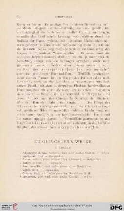 Luigi Pichler's Werke