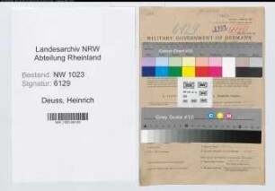 Entnazifizierung Heinrich Deuss , geb. 08.11.1894 (Gastwirt)