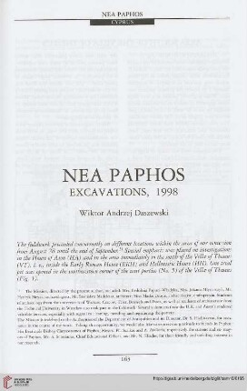 10: Nea Paphos : excavations, 1998