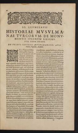 Historiae Musulmanae Turcorum ...