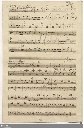 1751. Aria: Mentre giro il colle / Cimarosa, D.