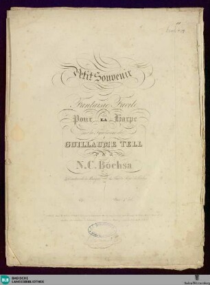 Petit souvenir : fantaisie facile pour la harpe sur la Tyrolienne de Guillaume Tell
