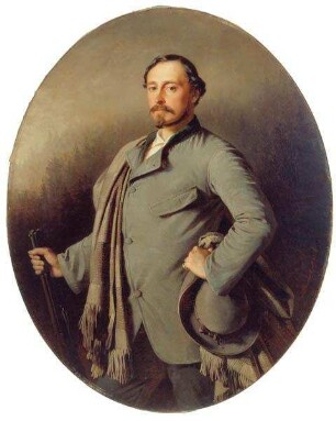Ernst II. von Sachsen-Coburg-Gotha in Jägertracht (1818 - 1893, Herzog 1844 - 1893)