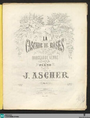 La cascade de roses : morceaude de genre pour le piano; op. 80