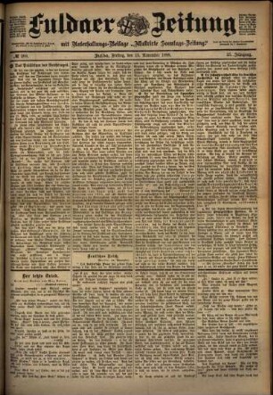 Ausgabe vom Freitag, den 25. November 1898.
