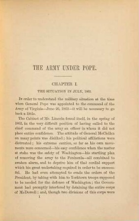 The army under Pope