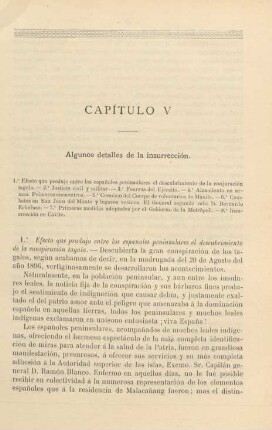 Capítulo V. Algunos detalles de la insurrección