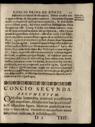Concio Secunda.