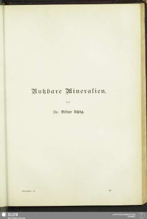 Nutzbare Mineralien