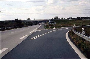 Ausfahrt Nord von Fahrbahn Nord (Heidelberg Richtung Mannheim)