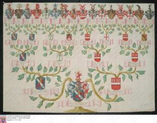 Ahnenprobe des Lothar Franz Joseph v. Wetzel, Papier, Kopie