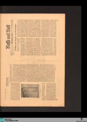 Der Führer am Sonntag : Wochenbeilage des "Führer", Rasse und Volk