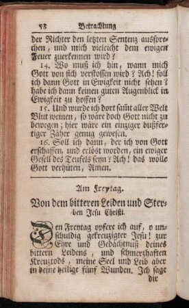 Am Freytag. Von dem bitteren Leiden und Sterben Jesu Christi