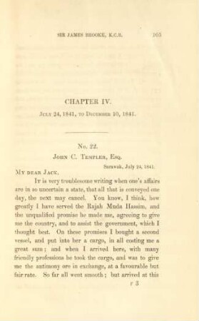 Chapter IV. July 24, 1841, to December 10, 1841