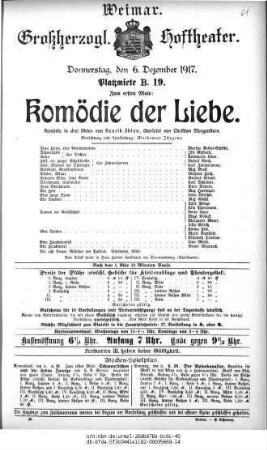 Komödie der Liebe