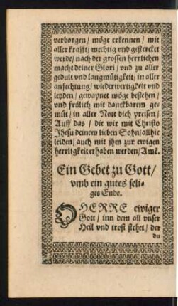 Ein Gebet zu Gott ...