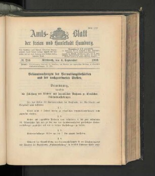 No. 216, 6. September 1916
