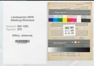 Entnazifizierung Johannes Wilms, geb. 04.12.1901 (Beamter)