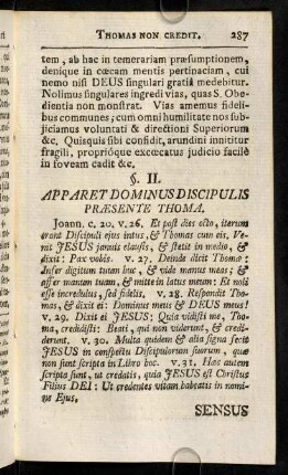 287-311, §. II. Apparet Dominus Discipulis Praesente Thoma.