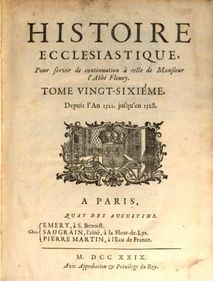 Histoire Ecclesiastique, 26. Depuis l'An 1521. jusqu'en 1528