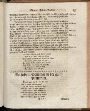 Am sechsten Sonntage in der Fasten Palmarum