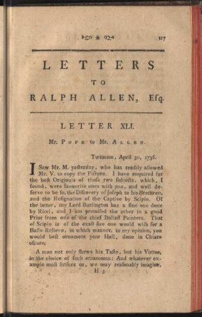 Letters To Ralph Allen, Esq.