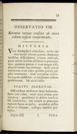 Observatio VIII. - Observatio XIV.