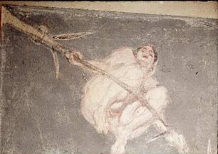 Weibliche Figur auf Schilfrohr