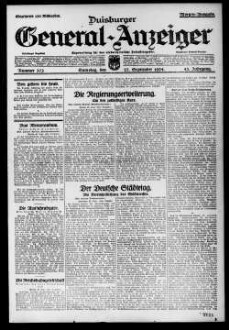 Duisburger General-Anzeiger. 1914-1935