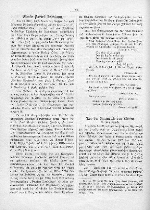 Aus der Jugendzeit des Fürsten v. Bismarck