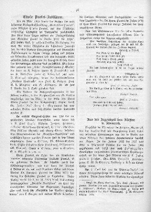 Aus der Jugendzeit des Fürsten v. Bismarck