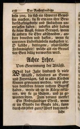 178-189, Achte Lehre. Von Gewinnung der Ablaesse.