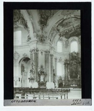 Ottobeuren, Klosterkirche St. Alexander und Theodor : Blick in W-QH