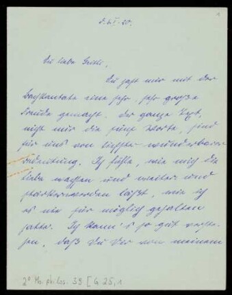 Brief von Edith Rosenzweig an Margrit Rosenstock-Huessy