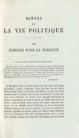 [La Comédie humaine.] Scènes de la vie politique