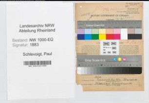 Entnazifizierung Paul Schlevoigt, geb. 03.11.1895 (Stadtoberinspektor)