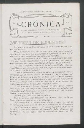 Palabras de esperanza