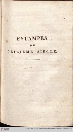 Estampes du 16. Siècle