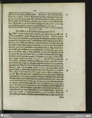 Caput IX. De Officio & Potestate Executorum U. V.