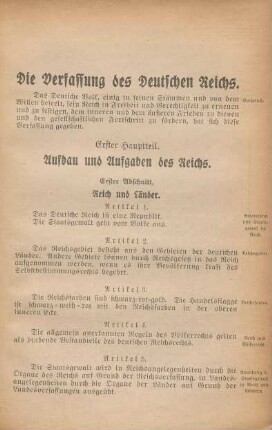 Die Verfassung des Deutschen Reichs