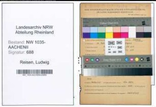 Entnazifizierung Ludwig Reisen , geb. 12.02.1908 (Werkmeister)