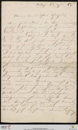 Heid. Hs. 3487,150: Brief von Marie Luise Gothein an Eberhard Gothein