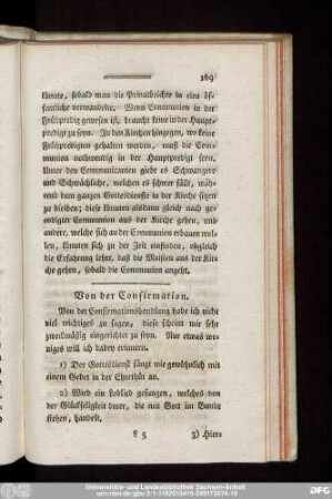 Von der Confirmation.