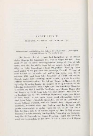 Andet Afsnit. Frederik IV's Regeringstid Efter 1720.