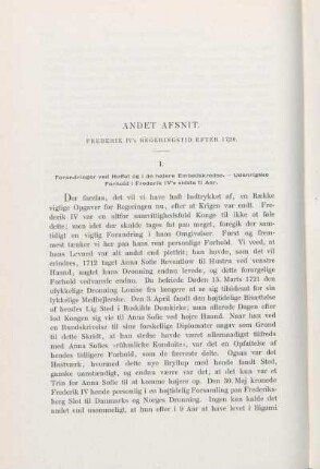 Andet Afsnit. Frederik IV's Regeringstid Efter 1720.
