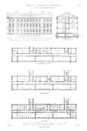Tafel: Königliche Berliner Porzellan-Manufactur. Dreherei- u. Formerei-Gebäude. Bl. III