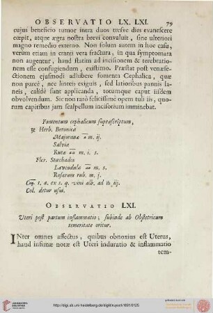 Observatio LXI